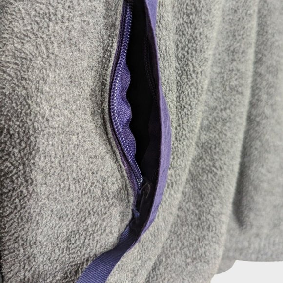 Lowe Alpine Vintage Polartec Fleece Jacket Full Zip Grey Purple Size S Oversized - Picture 5 of 8
